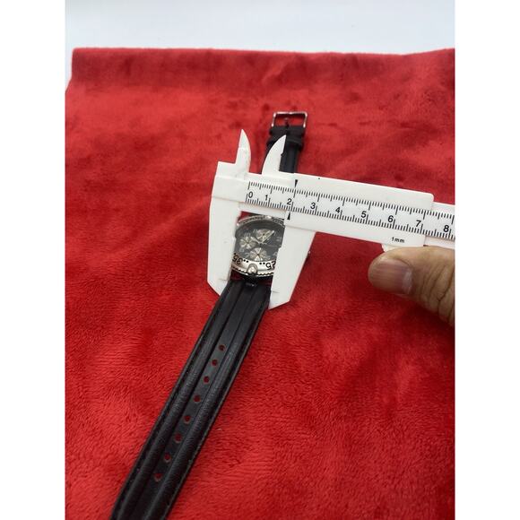 KNX Men's Quartz Watch Stainless Steel Case Brown Leather For Parts Need Repairs - Picture 7 of 10